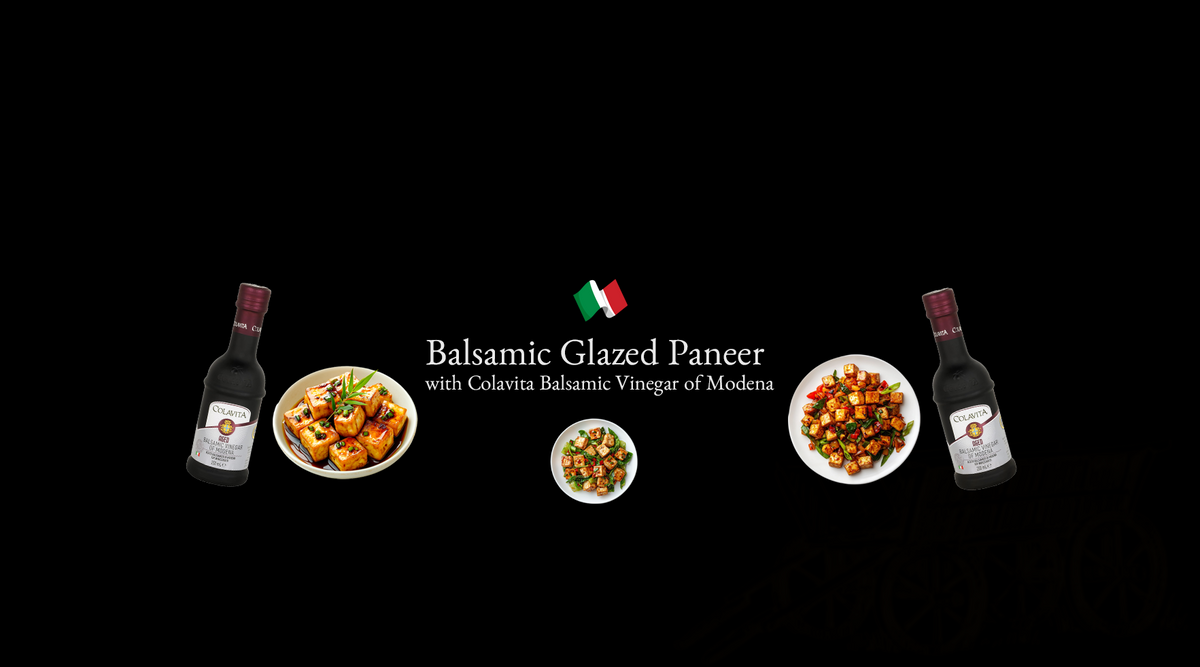 Balsamic Glazed Paneer with Colavita Balsamic Vinegar