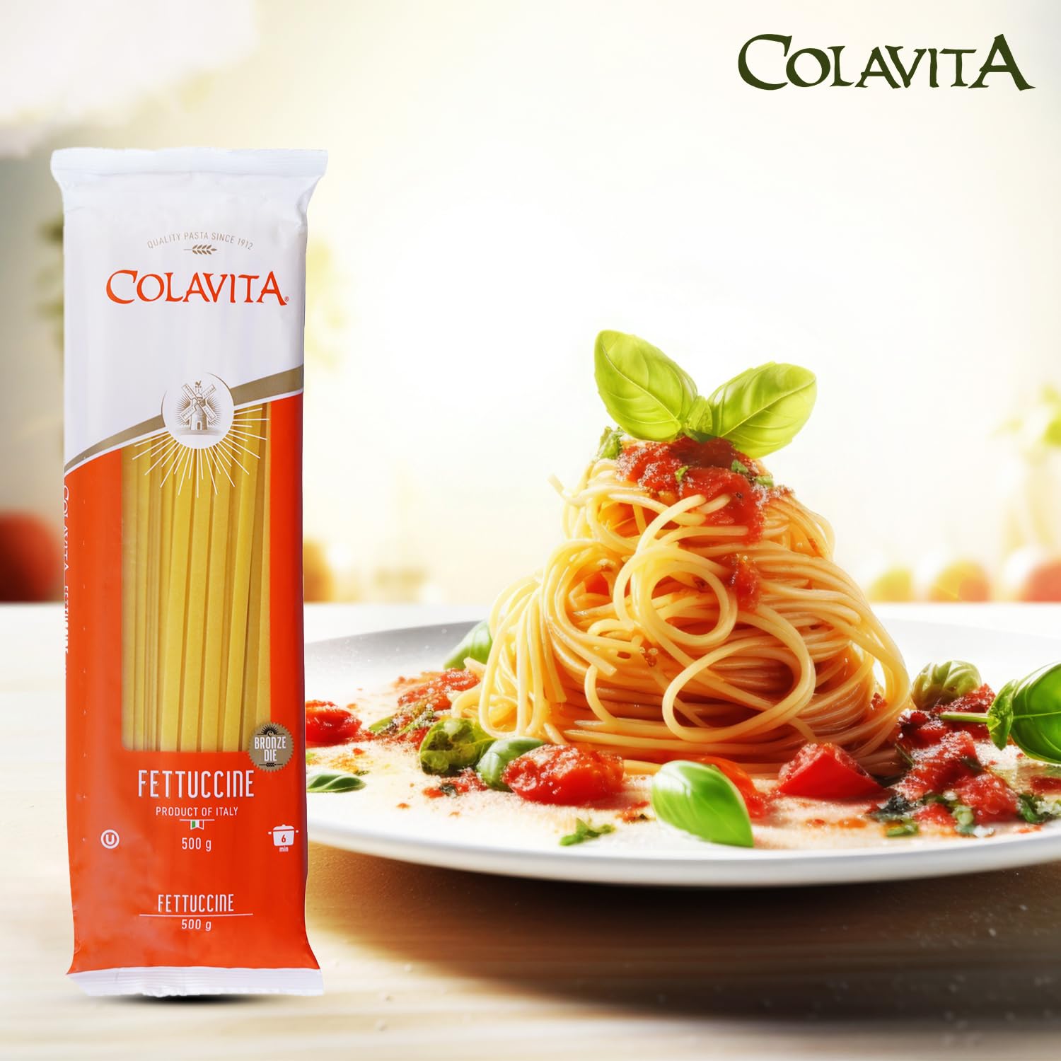 Colavita Fettuccine Durum Wheat Pasta 500 g ( Pack of 2)
