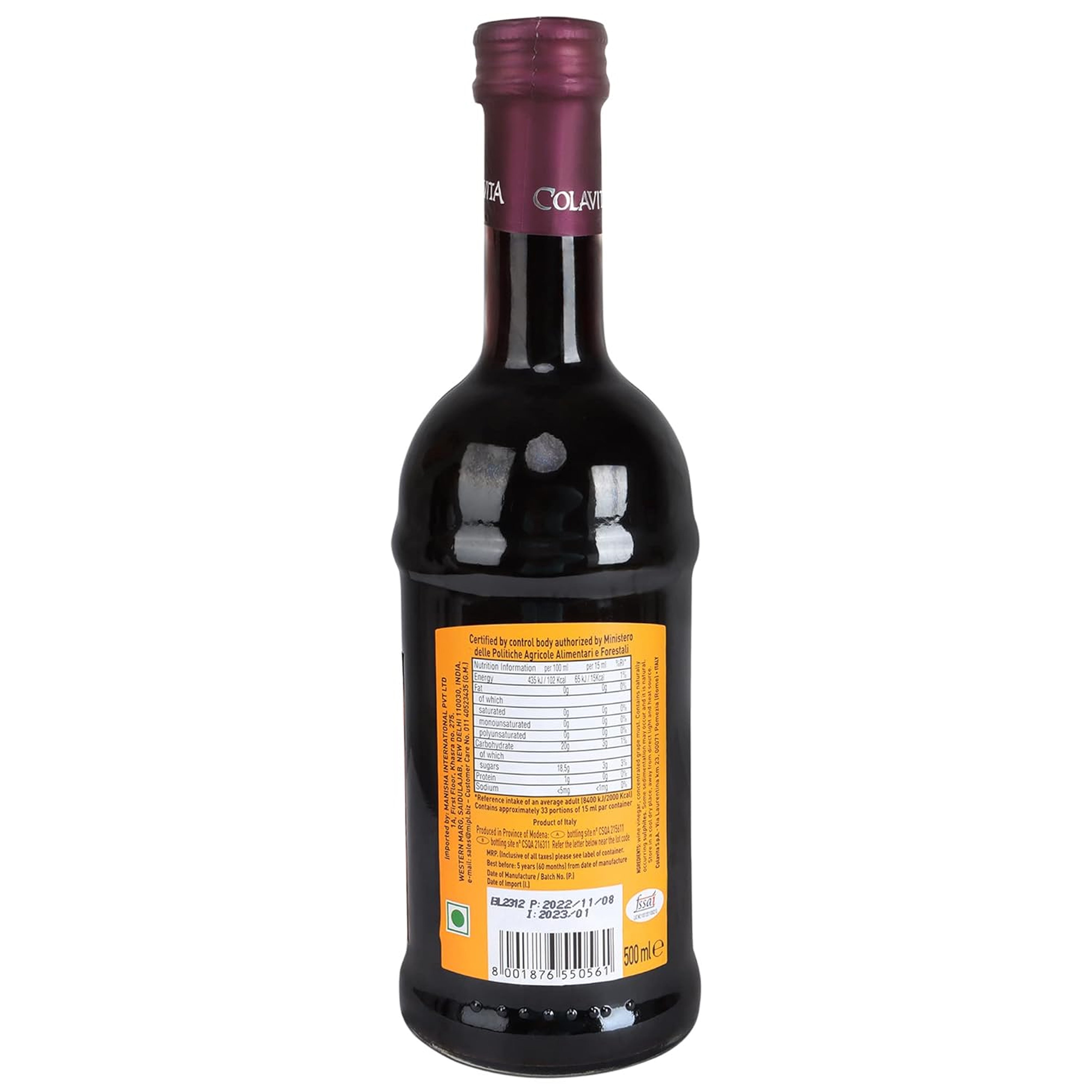 Colavita Balsamic Vinegar of Modena – Authentic Italian Richness (500 ml)