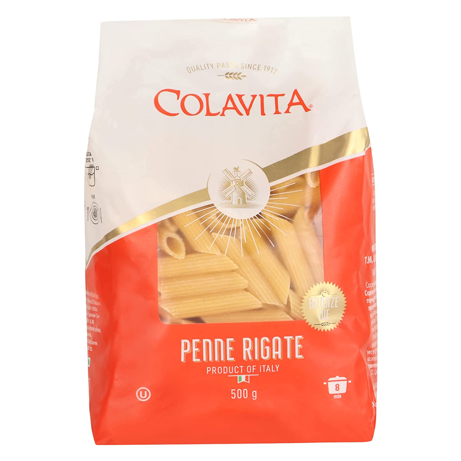 Colavita Penne Rigate Durum Wheat Pasta – Versatile and Delicious (500 g)