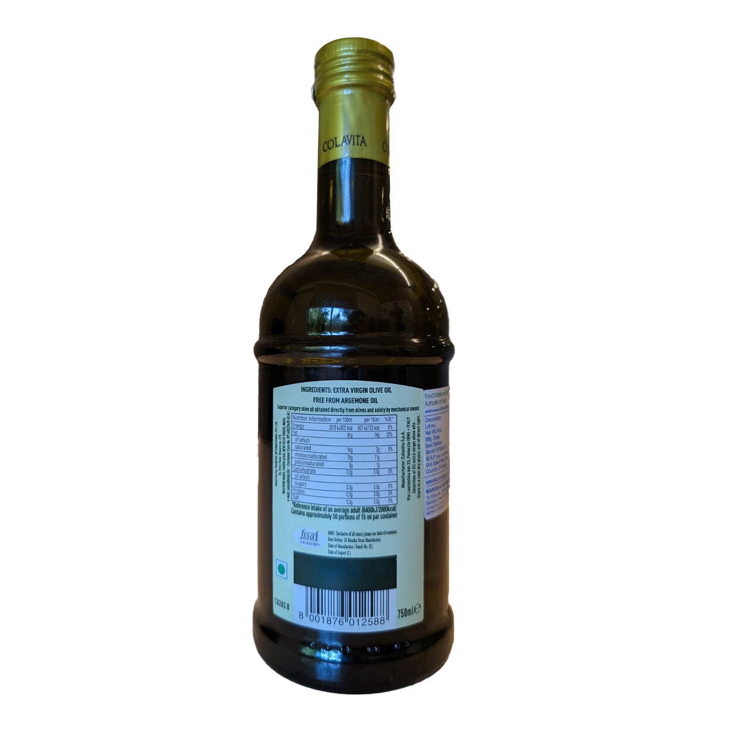 Colavita Traditional Extra Virgin Olive Oil – 750ml - Imported from Italy