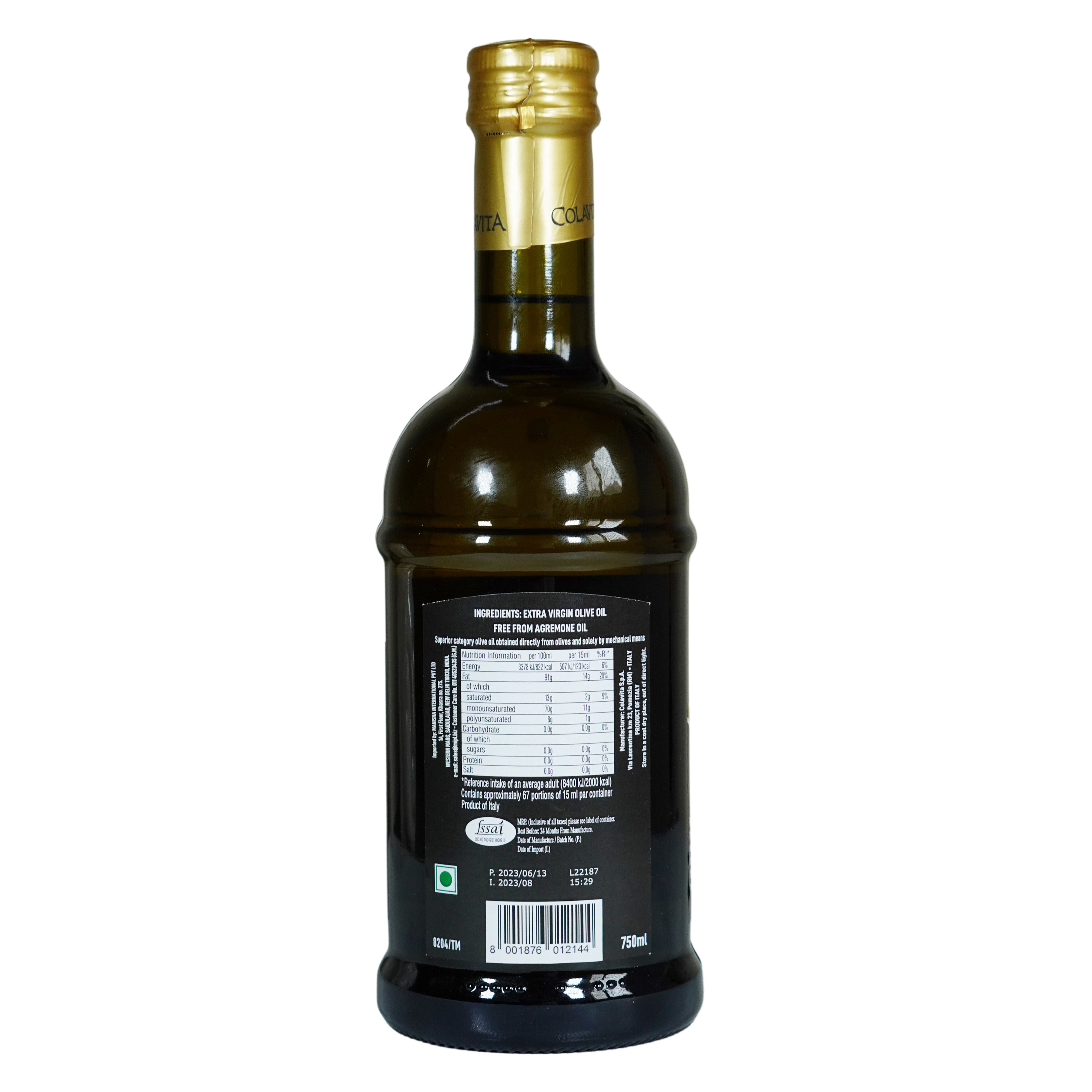 Colavita Extra Virgin Olive Oil – The Perfect Blend of Quality and Purity (750 ml)