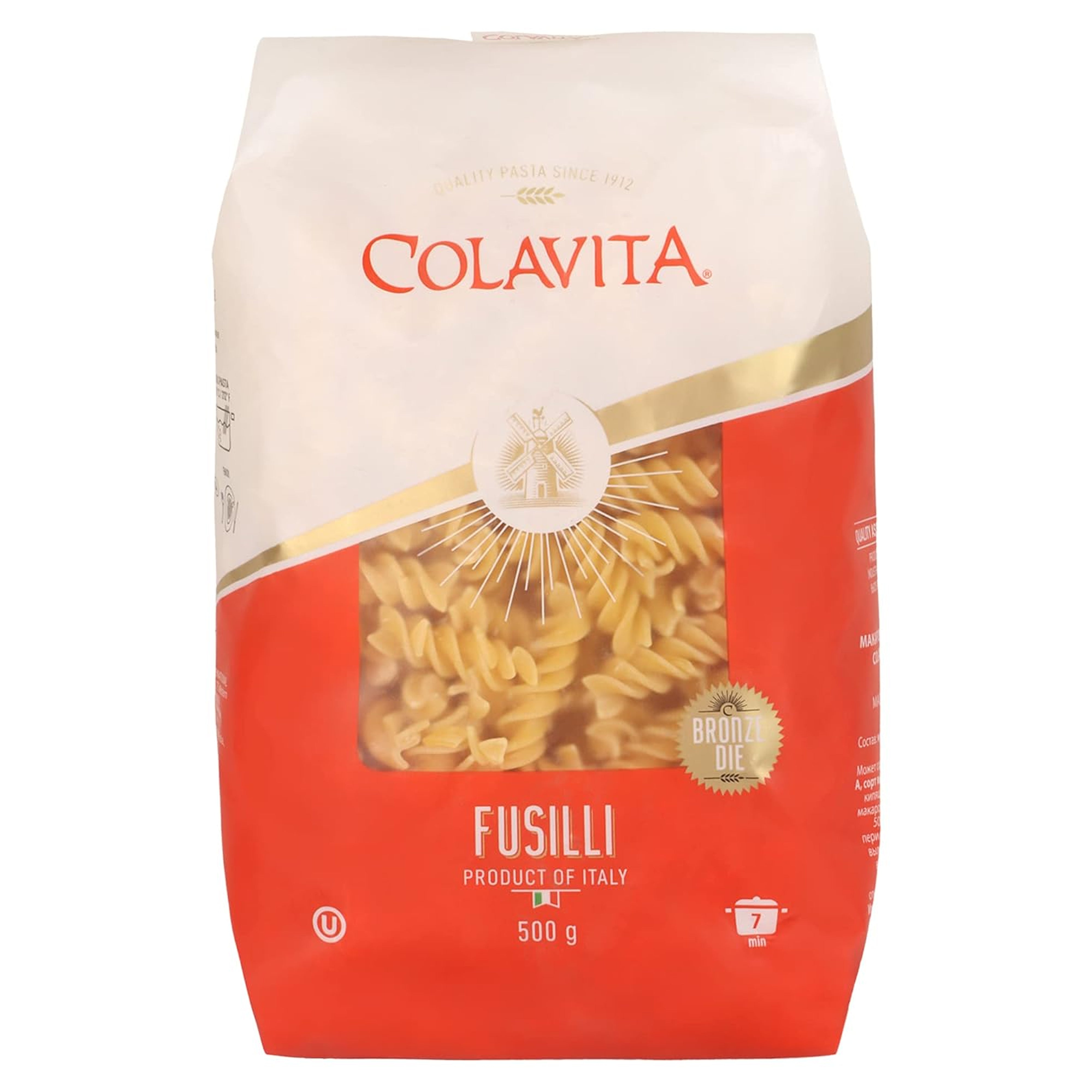 Colavita Fusilli Pasta - Premium Spiral Durum Wheat Pasta (500g)