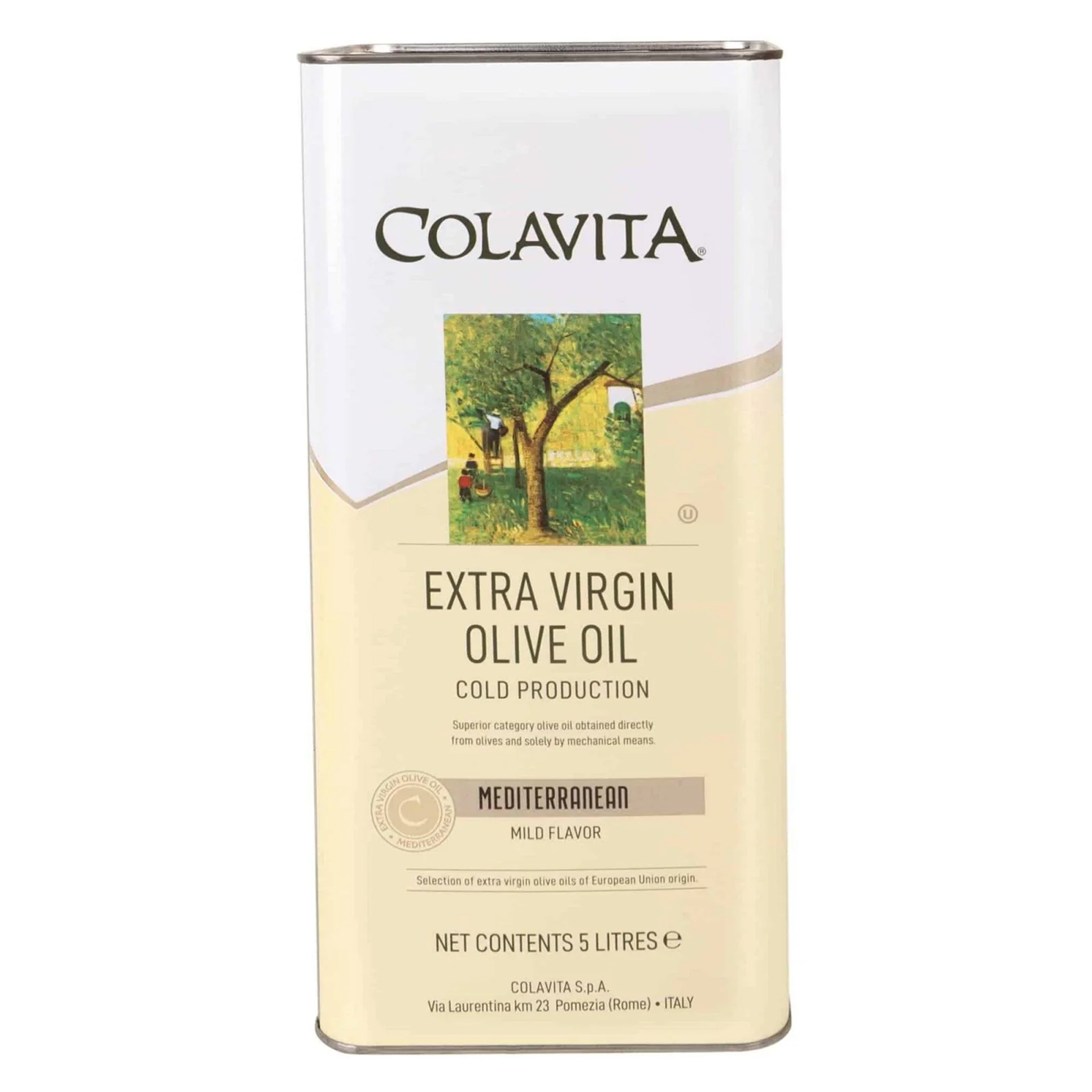 Colavita Mediterranean Extra Virgin Olive Oil – Certified for Flavor and Purity (5L)