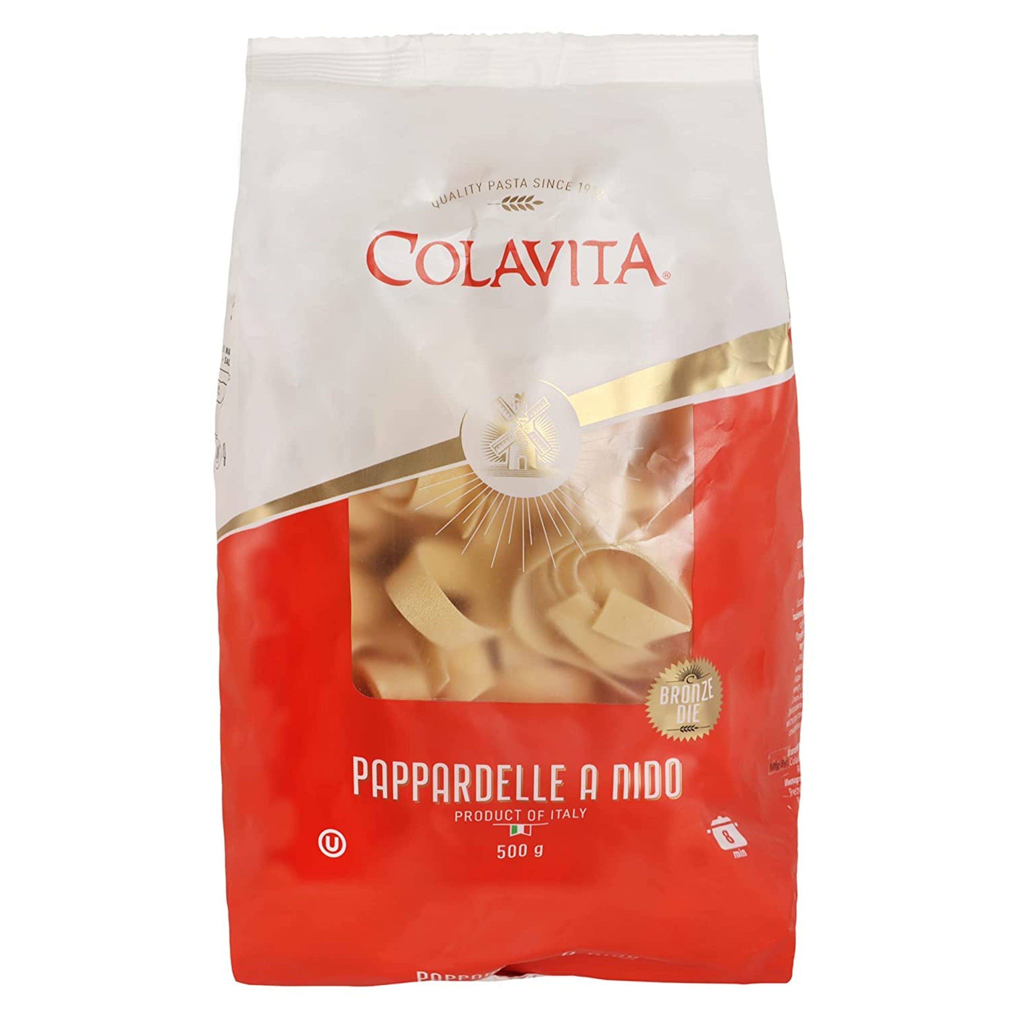 Colavita Fettuccine 500g, Pappardelle 500g and Tagliatelle 500g (Durum Wheat Pasta)-Special Shape (Pack of 3)
