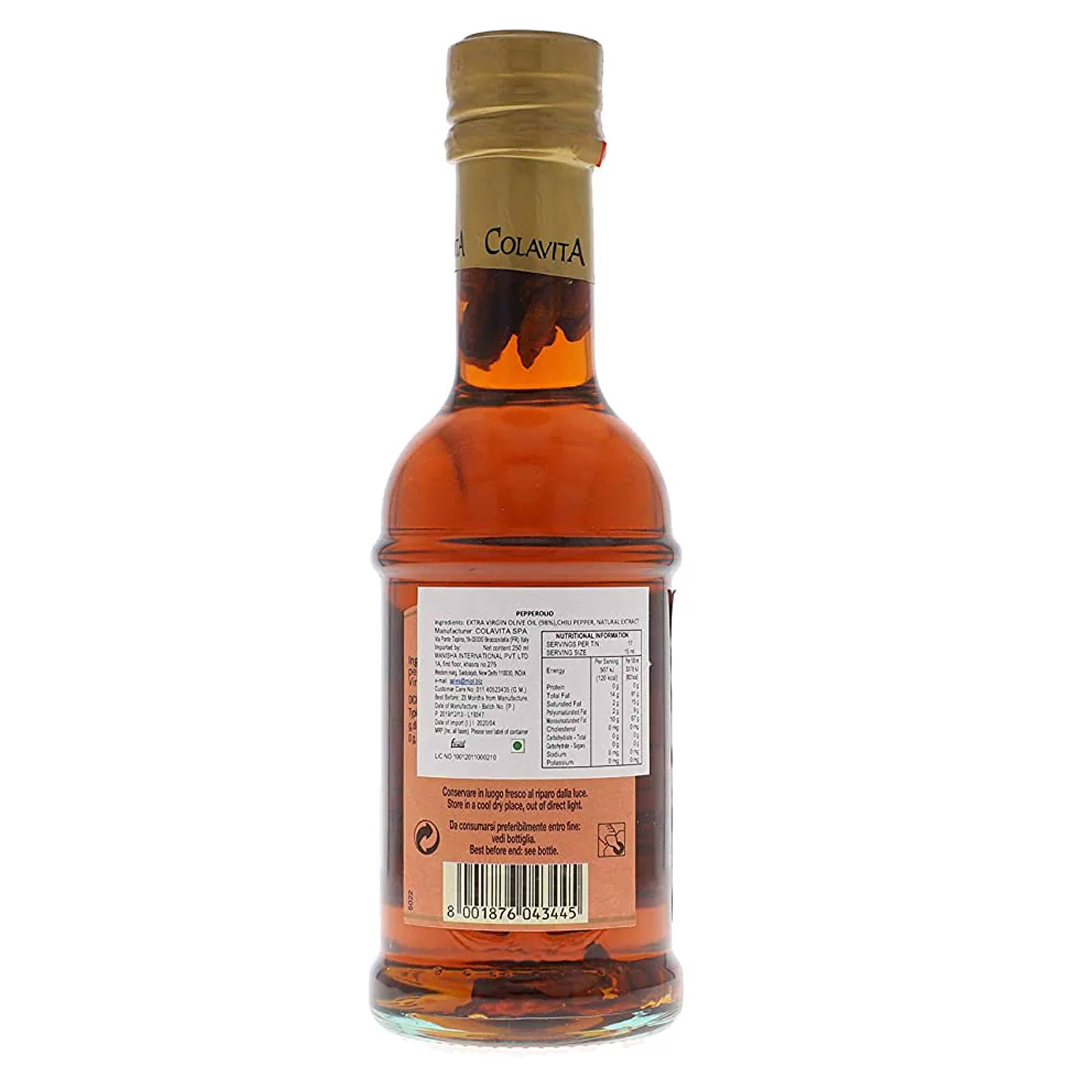 Colavita Pepperolio – Bold and Flavorful Chili-Infused Extra Virgin Olive Oil (250 ml)