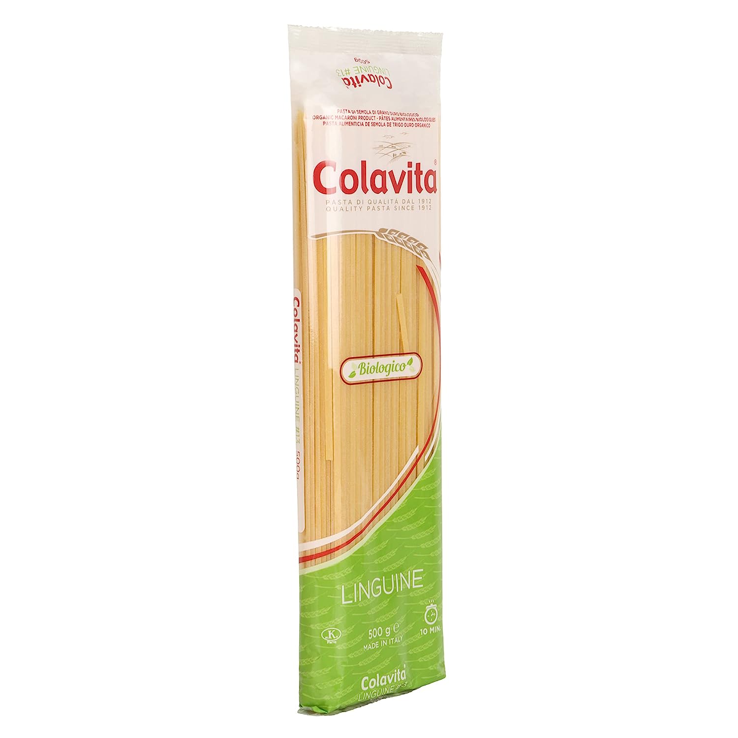 Colavita Organic Linguine Pasta – Made with 100% Organic Durum Wheat (500 g)