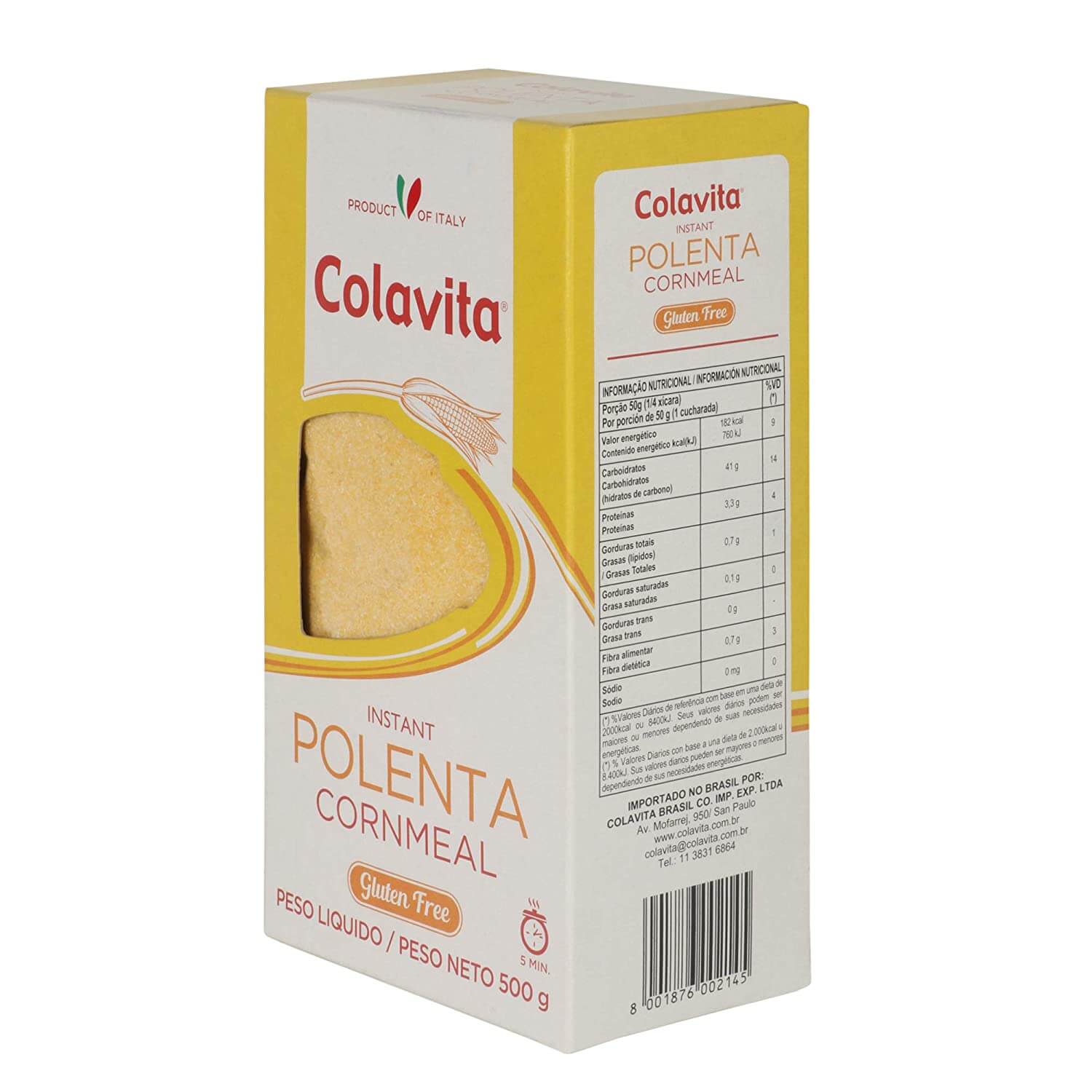 Colavita Polenta Instant Gluten Free Cornmeal 500G