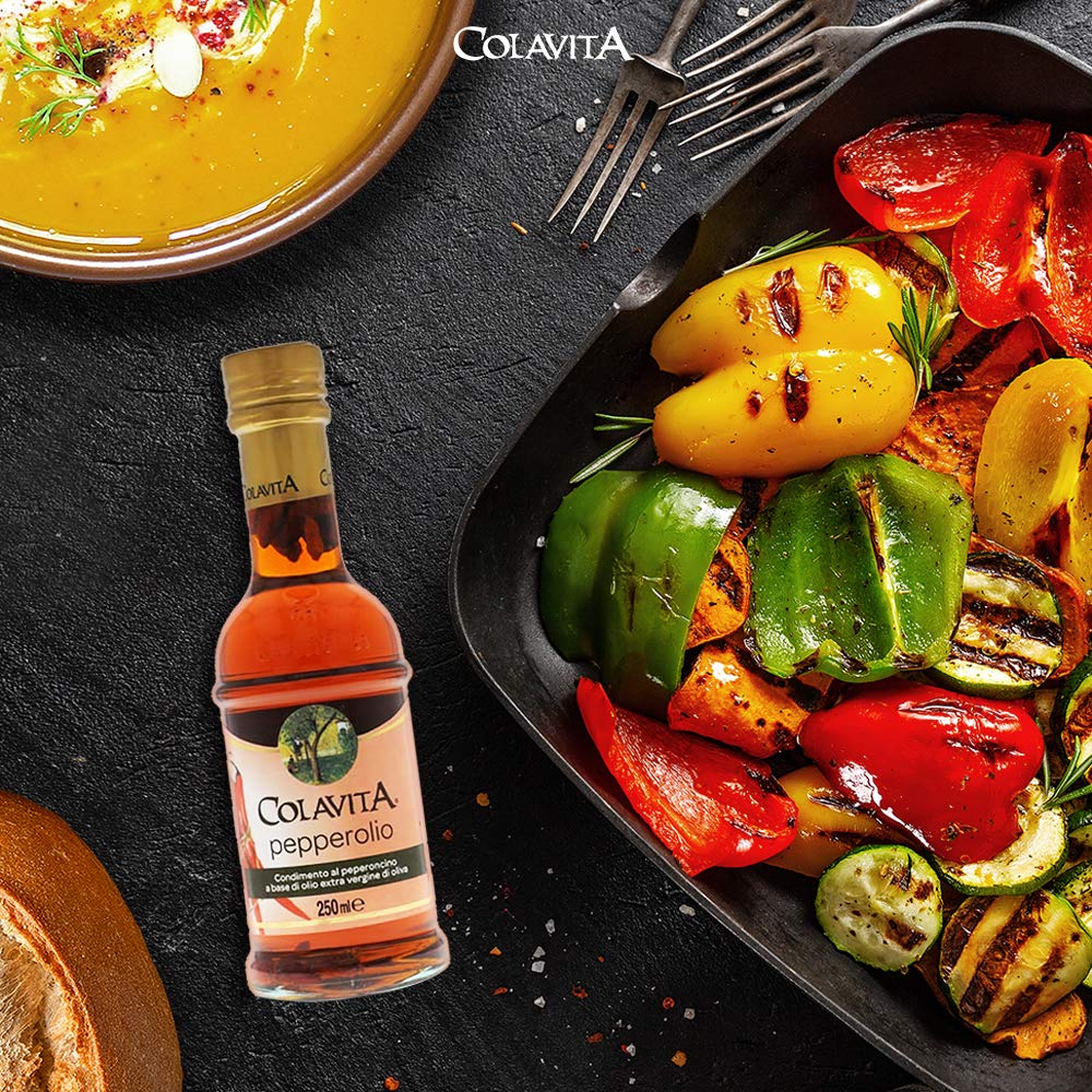 Colavita Pepperolio – Bold and Flavorful Chili-Infused Extra Virgin Olive Oil (250 ml)