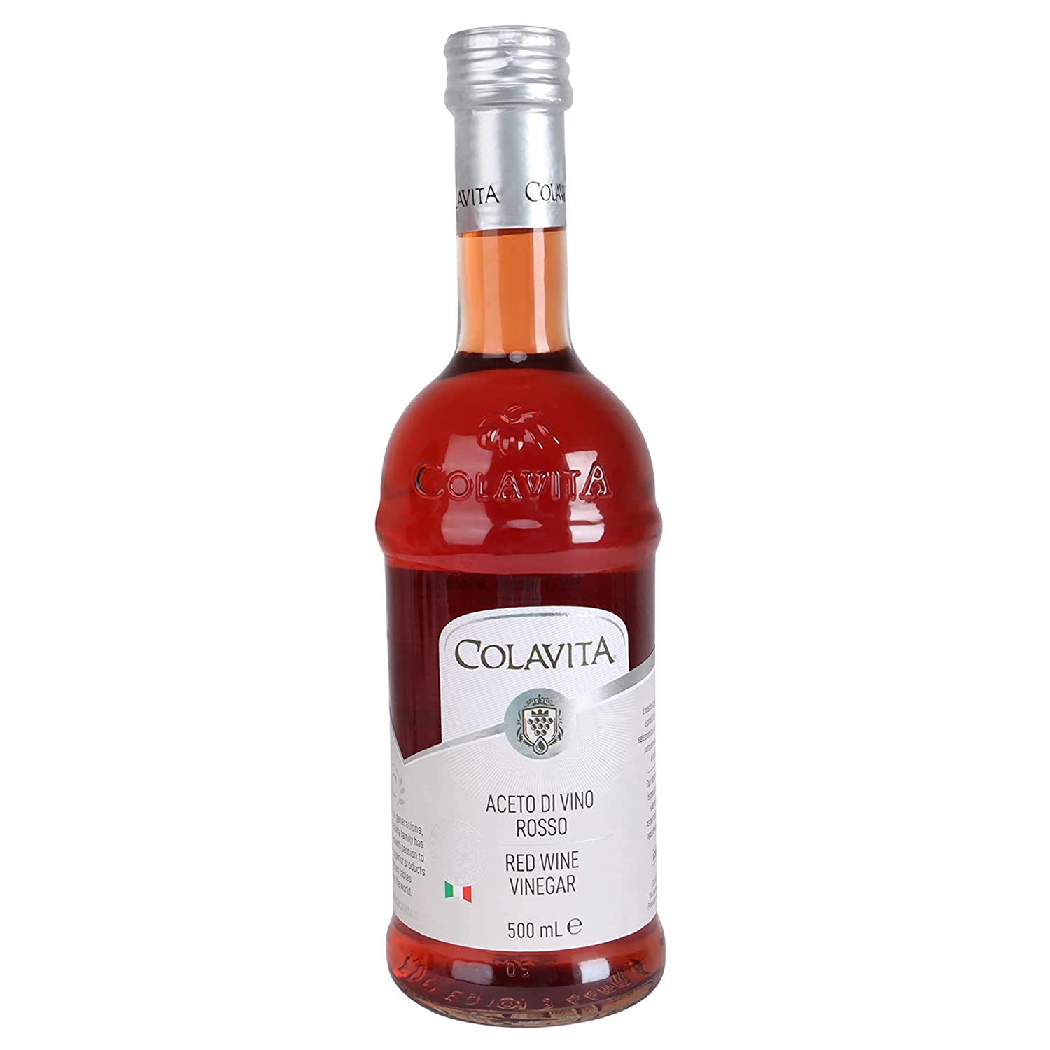 Colavita Red Wine Vinegar (500 ml) | Imported from Italy | Premium Red Vinegar for Cooking, Salad Dressings and Marinating