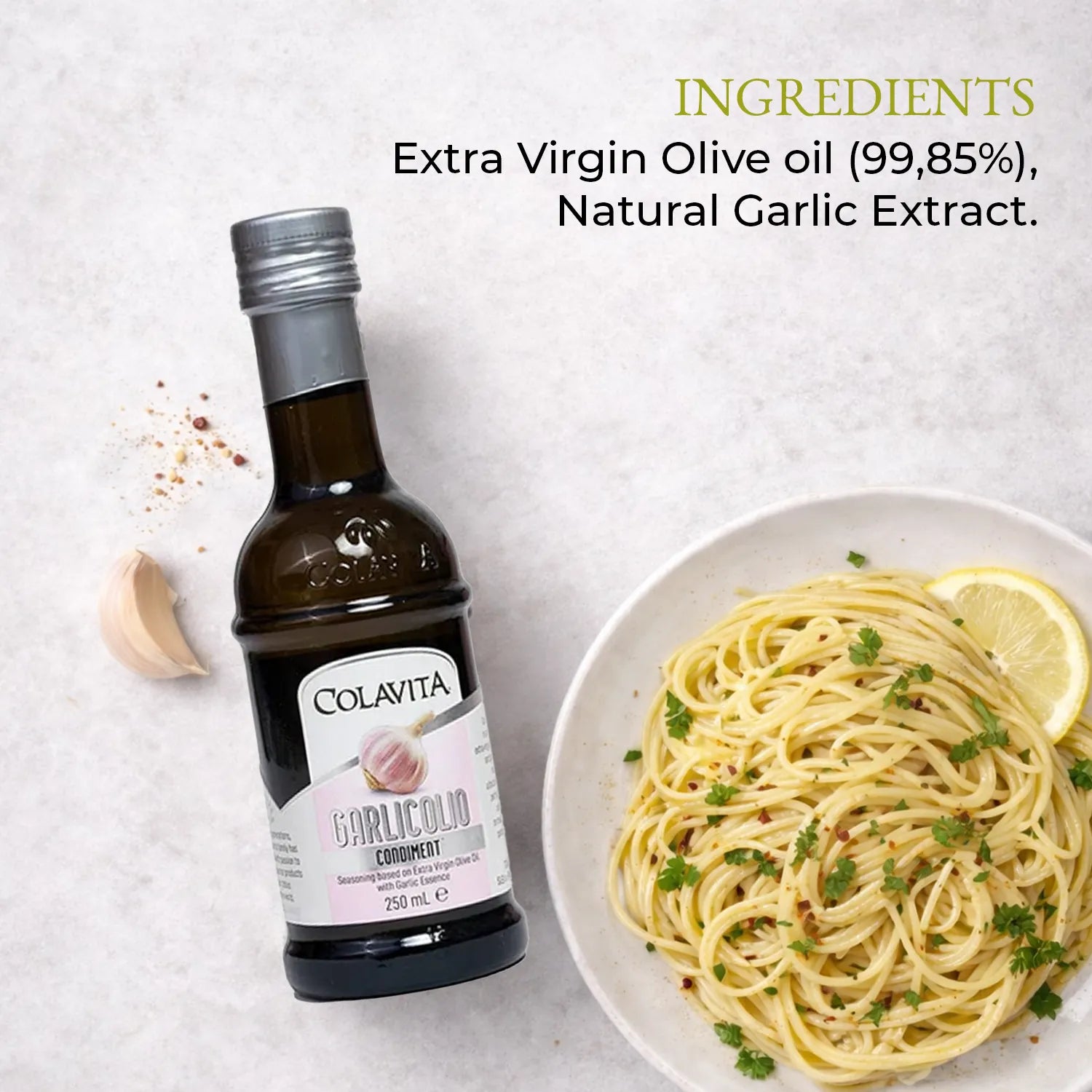 Colavita Garlicolio – Extra Virgin Olive Oil with Essence of Garlic (250 ml)