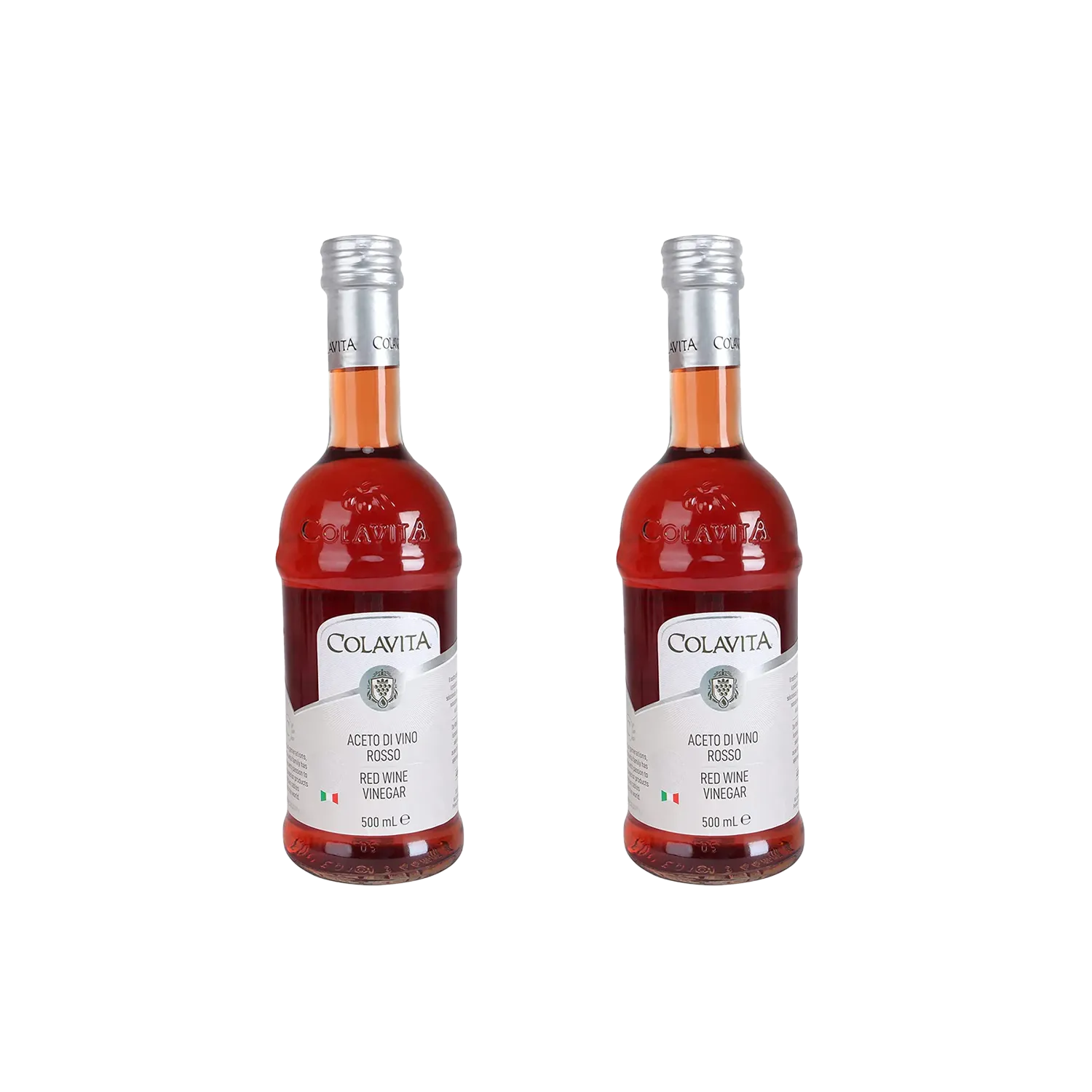 Colavita Combo Deal | Red Wine Vinegar – 100% Italian & Naturally Crafted (500 ml x 2)