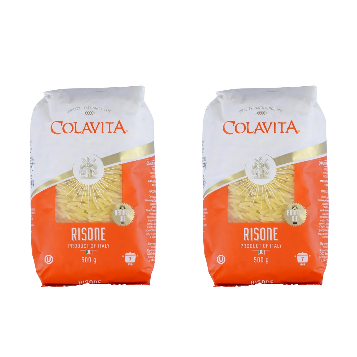 Colavita Combo Deal | Risone Pasta – Rice-Shaped Italian Pasta (500g x 2)