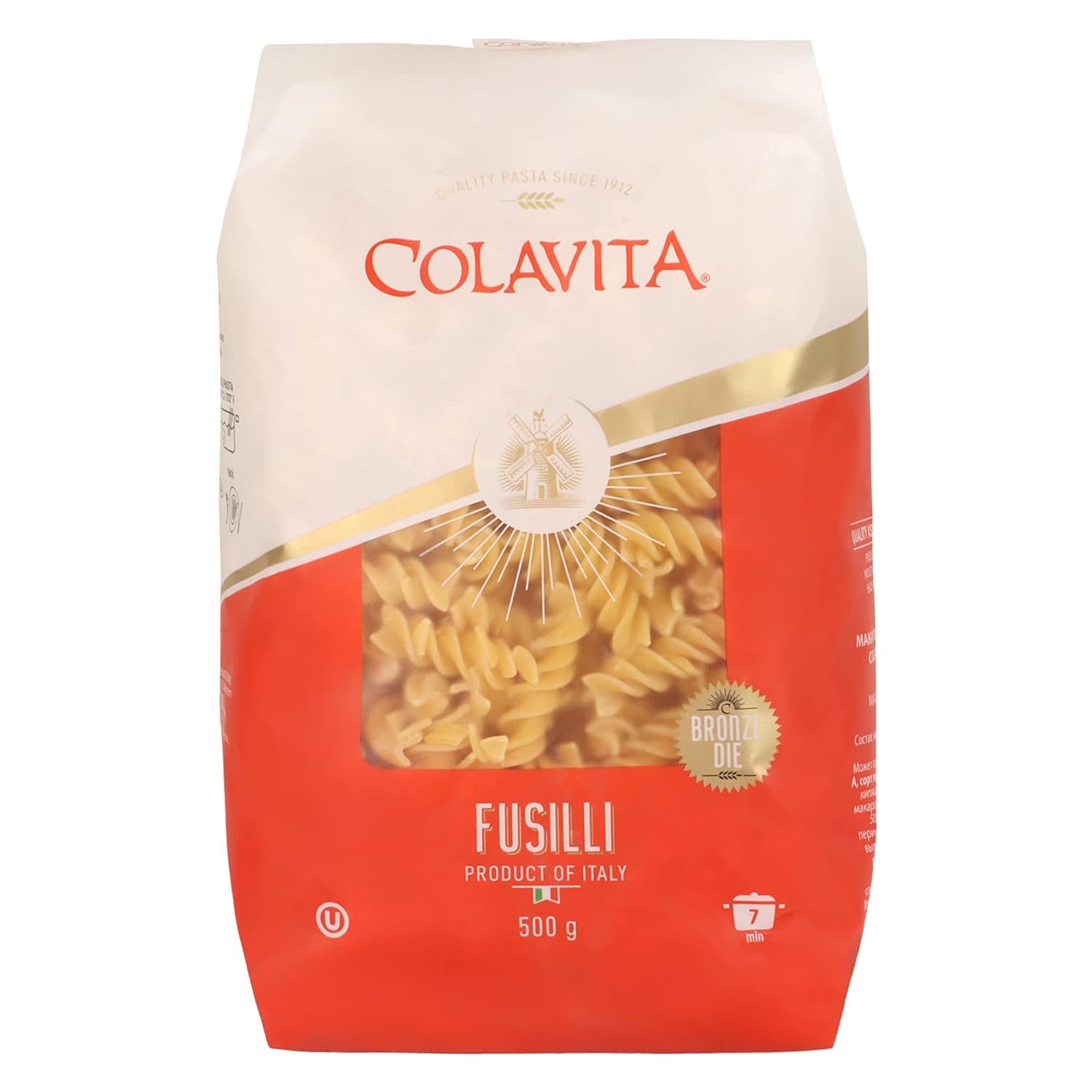 Colavita Fusilli Pasta 500g (Durum Wheat Pasta) Pack of 2