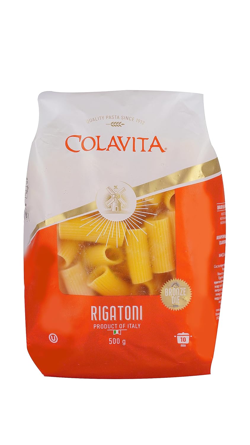 Colavita Rigatoni Regular Shape Pasta 500g
