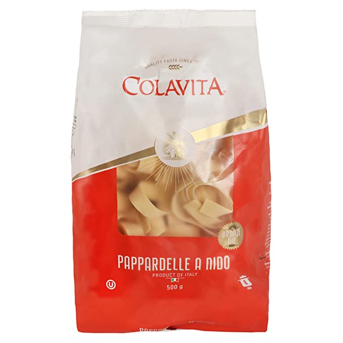 Colavita Pappardelle Pasta (500g) | Hard Durum Wheat Pasta | Imported from Italy