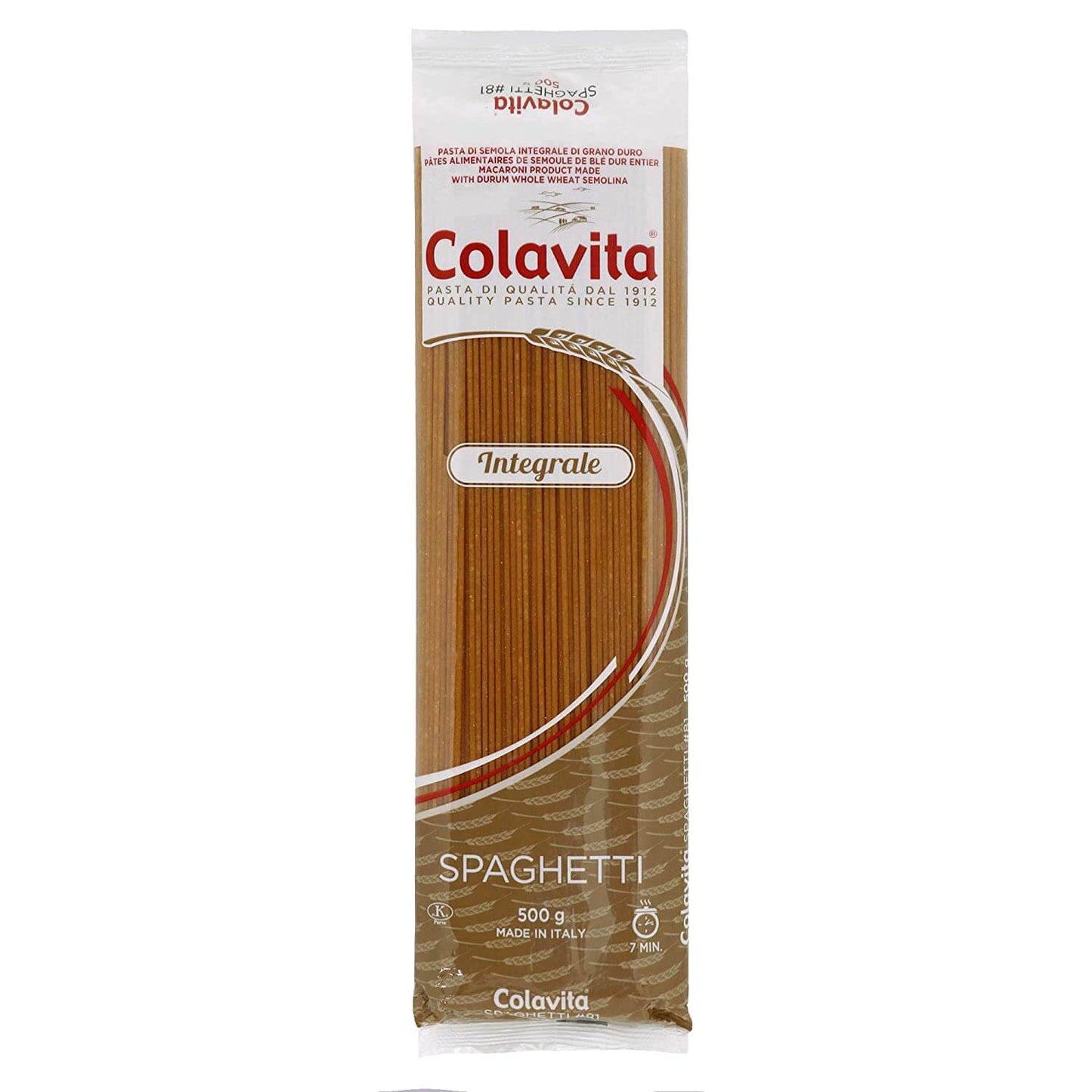 Colavita Spaghetti Whole Wheat Pasta, 500 g