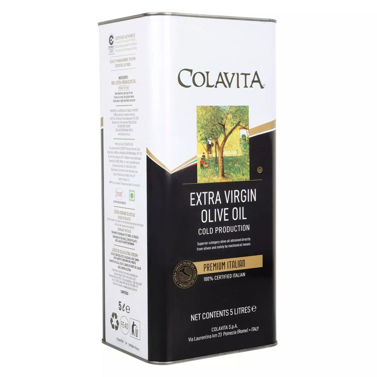 
                  
                    Colavita Certified Italian Extra Virgin Olive Oil 5 Litre
                  
                